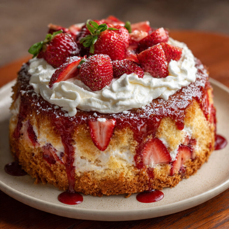 Strawberry Earthquake Cake Fresh Out of the Oven