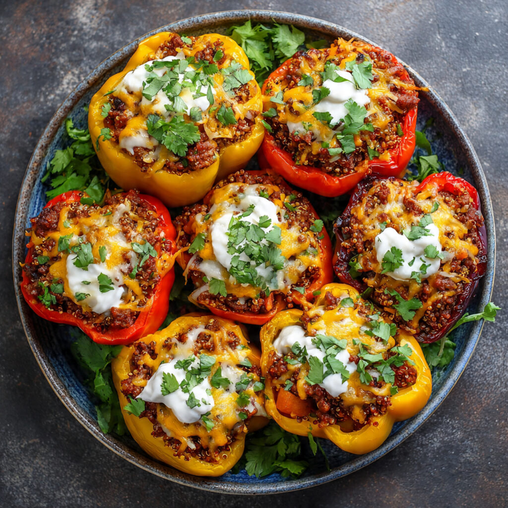 Stuffed Bell Peppers with Ground Beef & Quinoa: The Perfect Healthy Dinner