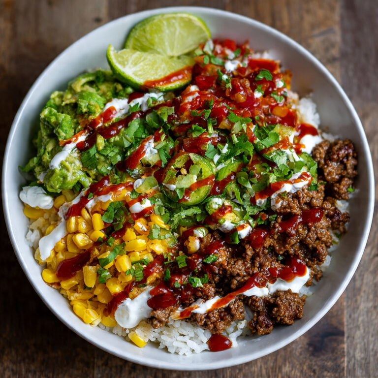 Beef Burrito Bowl Loaded with Flavor