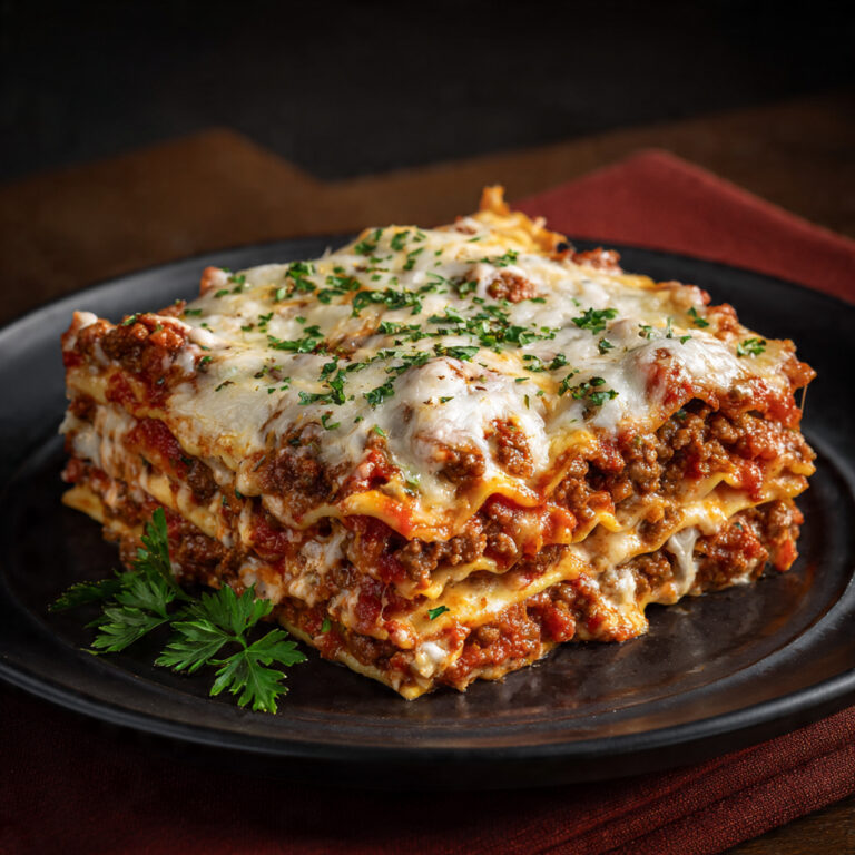 Beef Lasagna with Three Cheese Blend