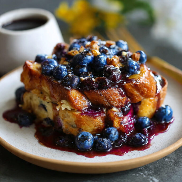 Blueberry Sourdough French Toast Bake