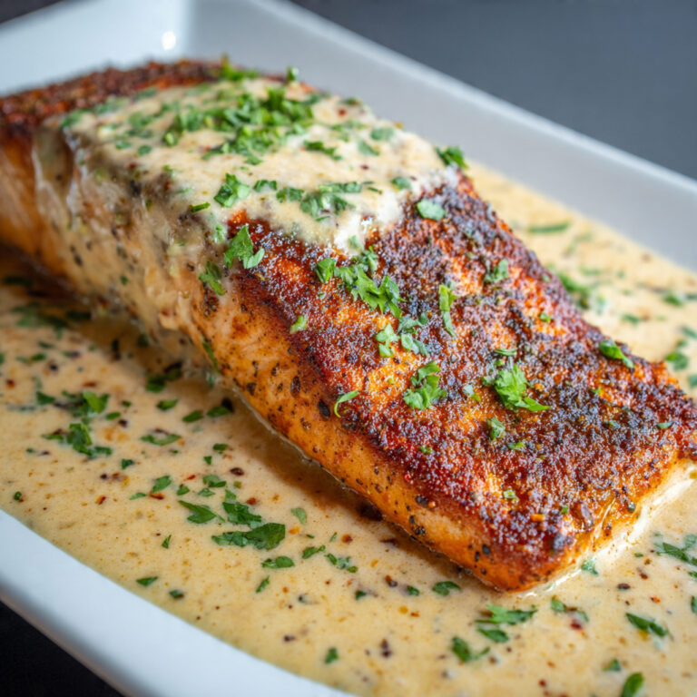 Cajun Salmon with Cream Sauce