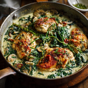 Creamy Chicken Florentine with Spinach and Garlic
