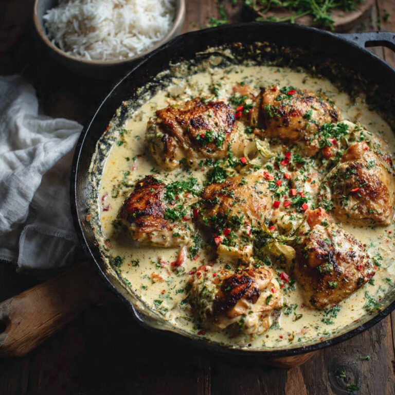 Creamy Turkish Chicken with White Sauce – Rich & Flavorful Dish