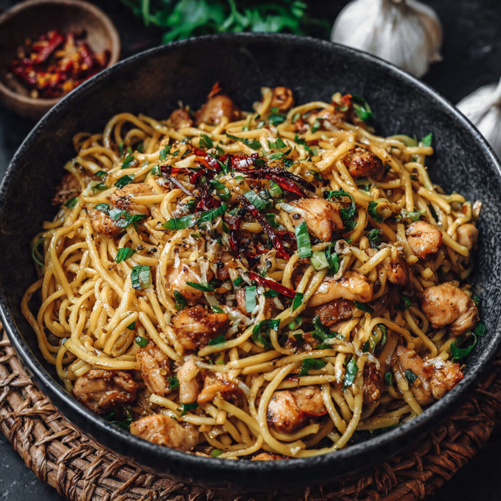 Garlic Chicken Noodles