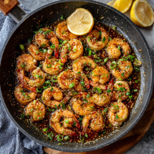 Honey Garlic Shrimp Skillet