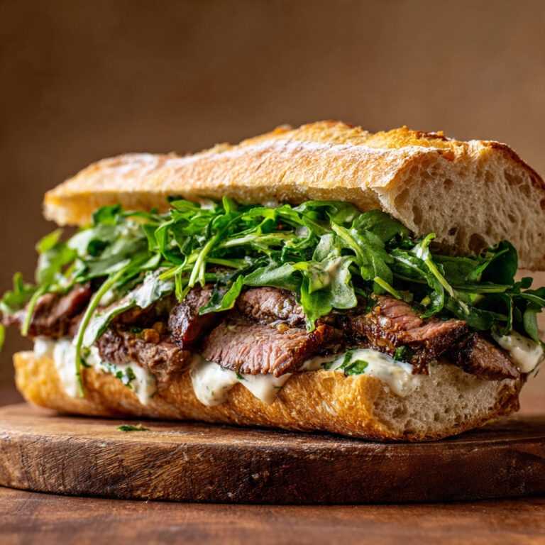 Steak & Arugula Sandwich with Aioli