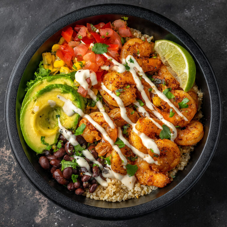 Shrimp Taco Bowl Light and Flavorful