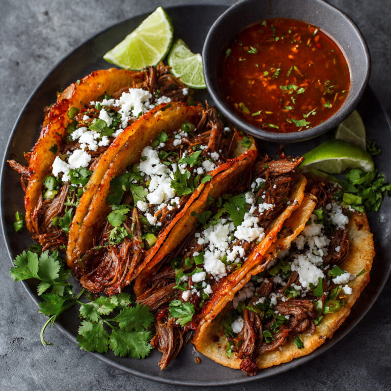 Slow-Cooked Beef Birria Tacos with Rich Consommé