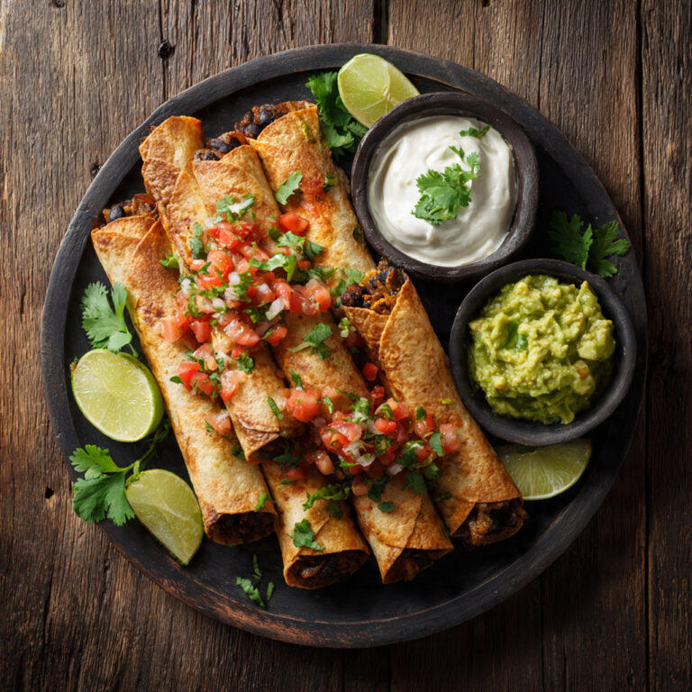 Black Bean Flautas Recipe – Crispy, Flavorful & Easy Snack