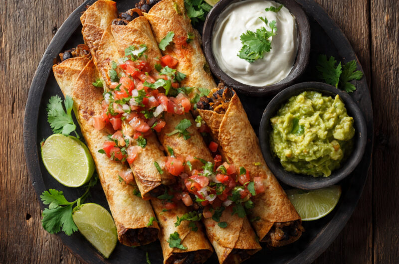 Black Bean Flautas Recipe – Crispy, Flavorful & Easy Snack
