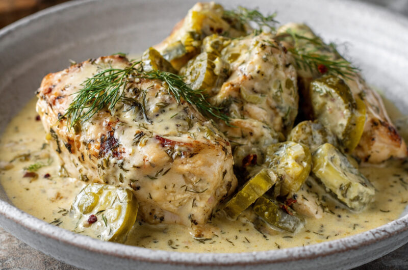 Creamy Dill Pickle Chicken Recipe – Tangy, Rich & Unique Flavor