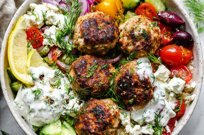 Greek Turkey Meatball Bowls: Healthy, Flavor-Packed Mediterranean Meal