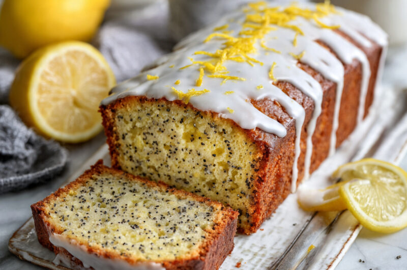 Lemon Poppy Seed Loaf Cake Recipe – Soft, Moist & Zesty Dessert