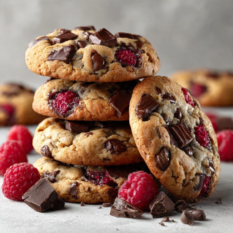 Raspberry Dark Chocolate Cookies Recipe – Rich, Fruity & Decadent