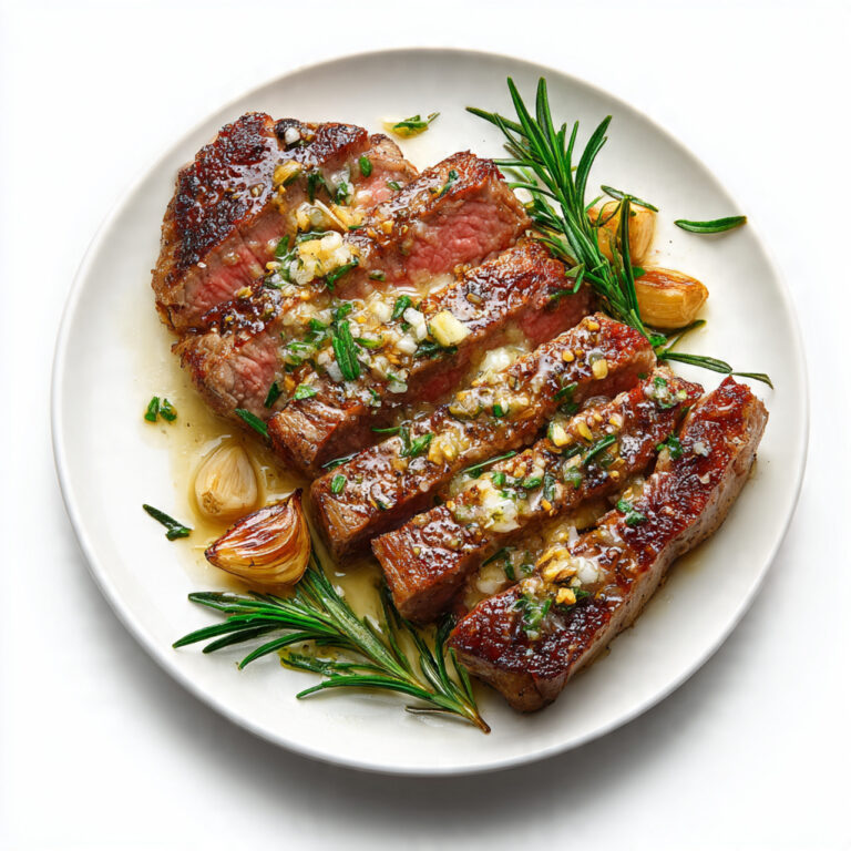 Pan Seared Steak in Garlic Butter Sauce