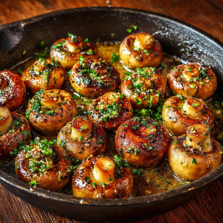 Pan Fried Garlic Mushrooms – Simple, Savory & Delicious