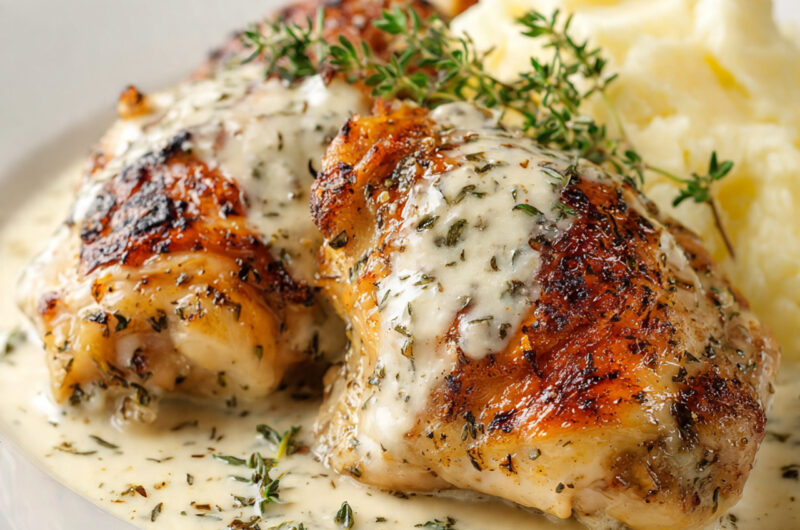 Creamy Smothered Garlic Chicken Breast