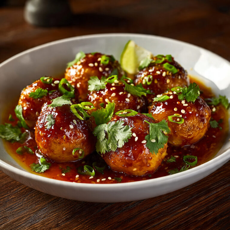 Thai Baked Chicken Meatballs – Flavorful, Healthy & Easy