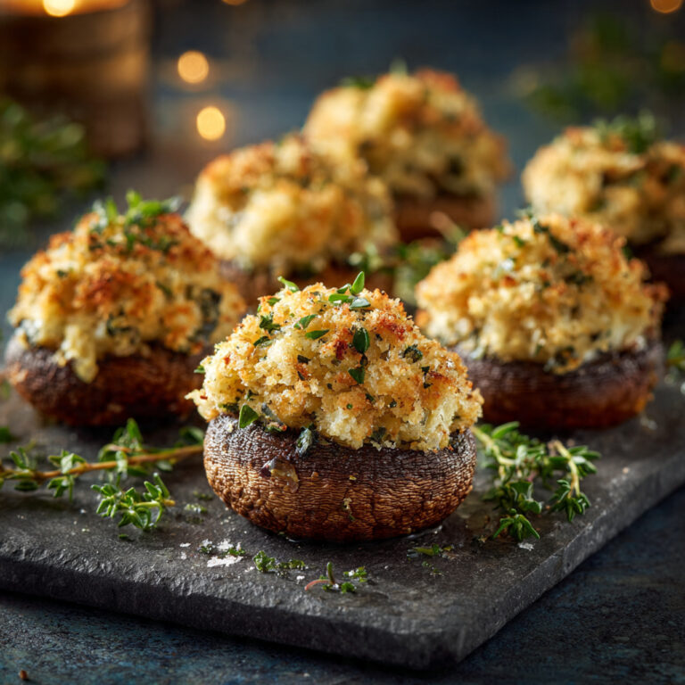 Savory Herb and Garlic Stuffed Mushrooms