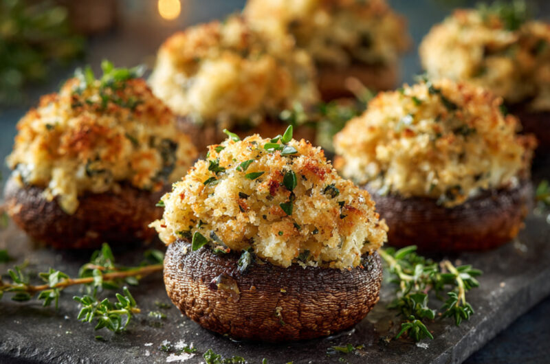 Savory Herb and Garlic Stuffed Mushrooms