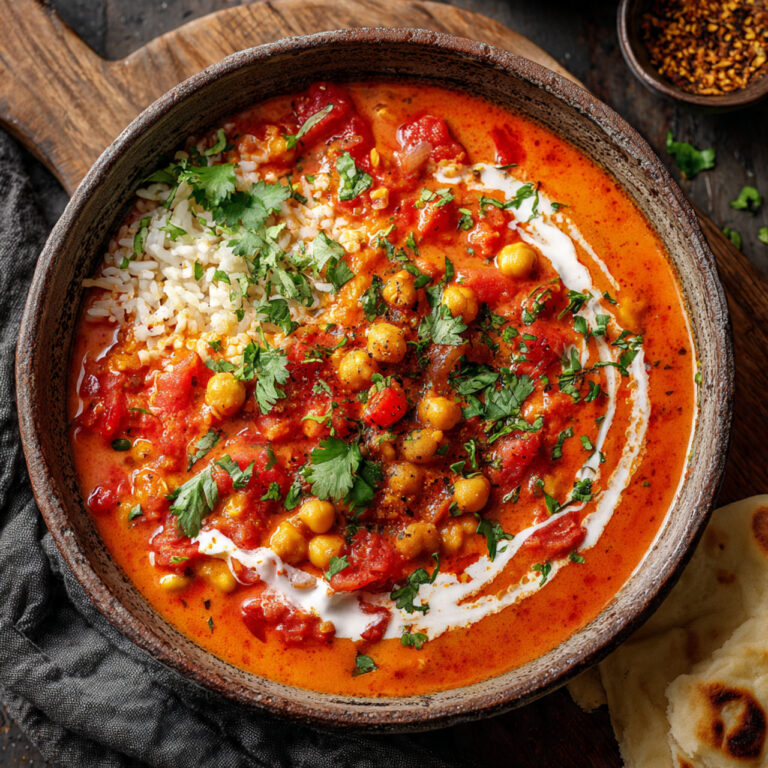 Vegan Slow Cooker Tomato & Chickpea Curry