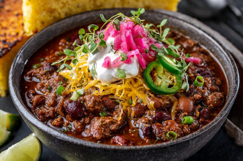 Beef and Pinto Bean Chili – Hearty, Spicy & Delicious