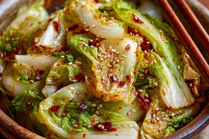 Spicy Garlic Napa Cabbage – Quick, Healthy & Flavorful