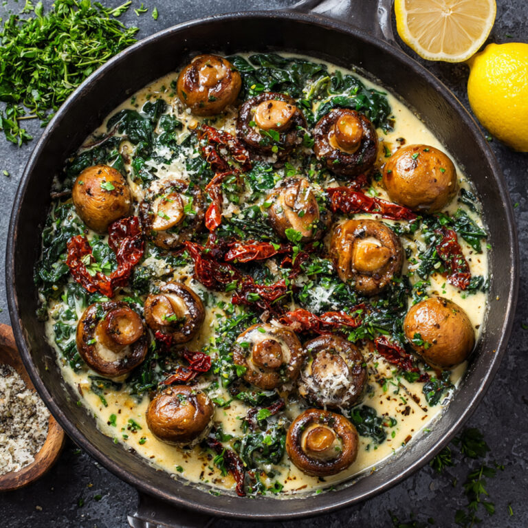 Tuscan Butter Mushrooms – Creamy, Garlicy & Irresistible