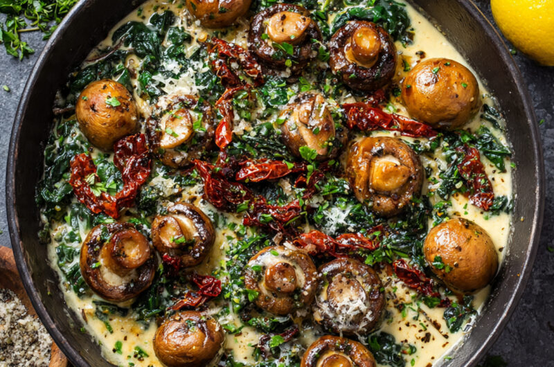 Tuscan Butter Mushrooms – Creamy, Garlicy & Irresistible