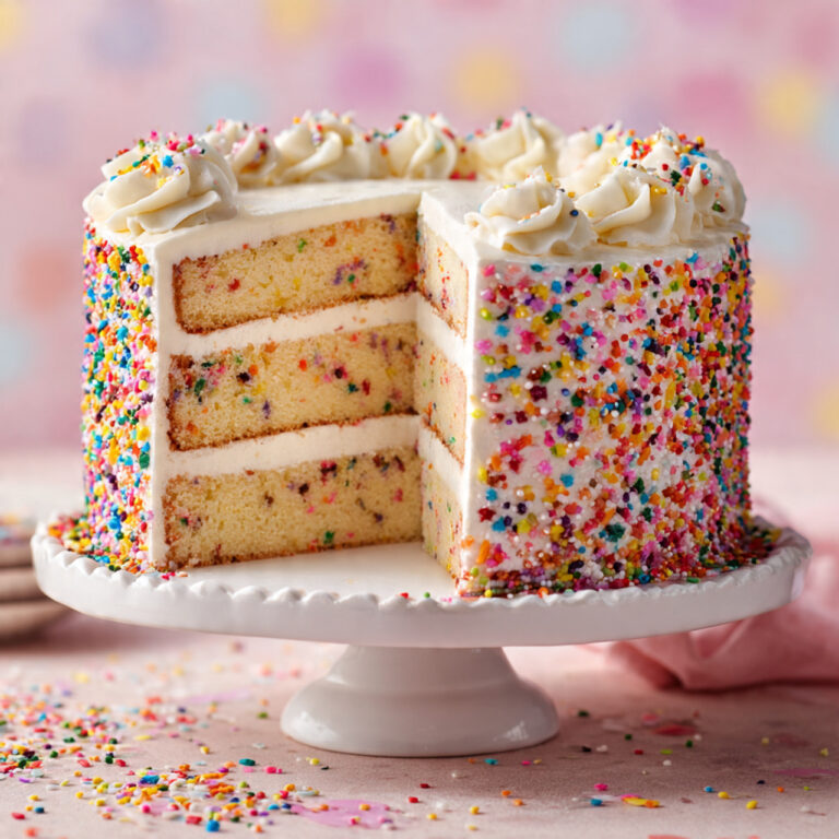 Vanilla Sprinkle Cake Recipe