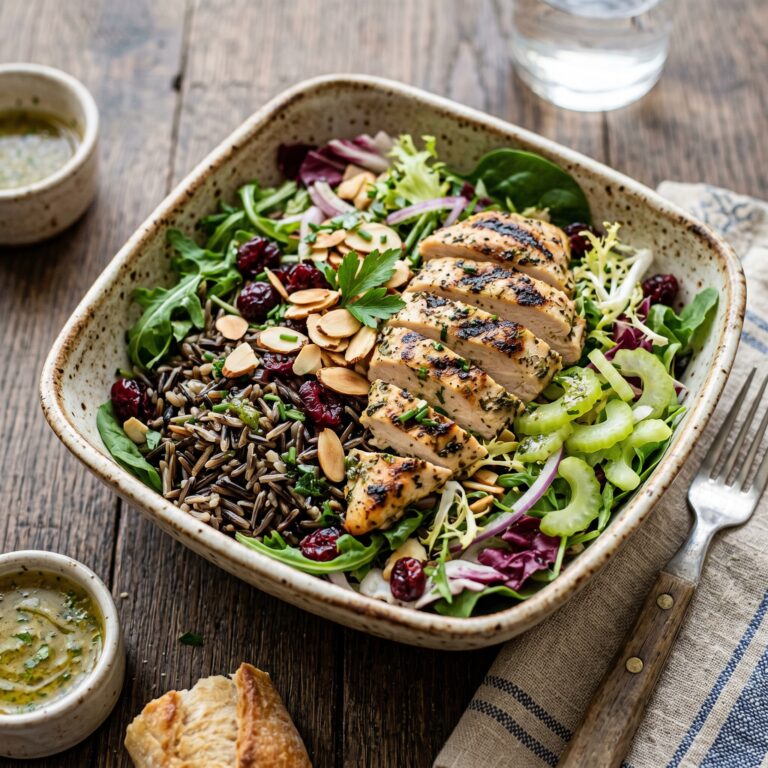 Chicken Wild Rice Salad Bowl – Healthy & Fresh