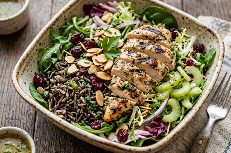 Chicken Wild Rice Salad Bowl – Healthy & Fresh