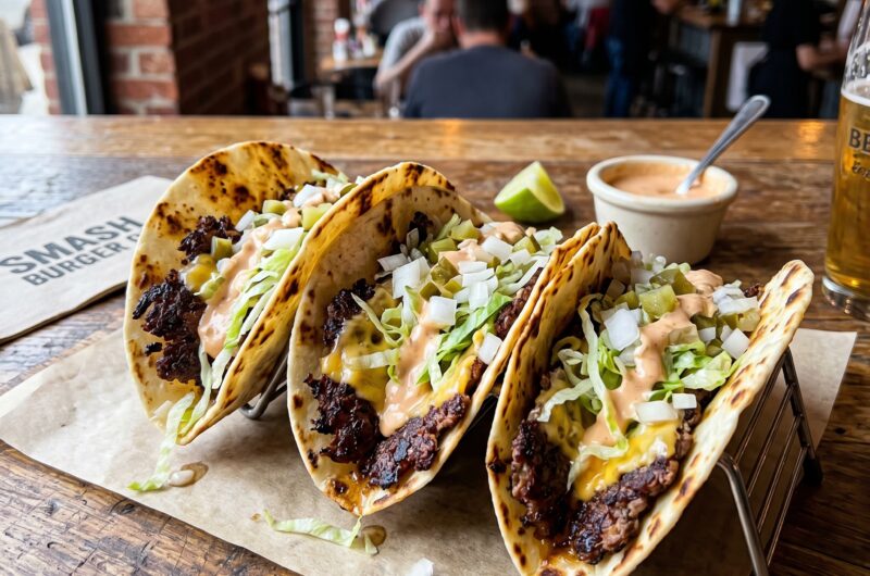 Crispy Smash Burger Tacos
