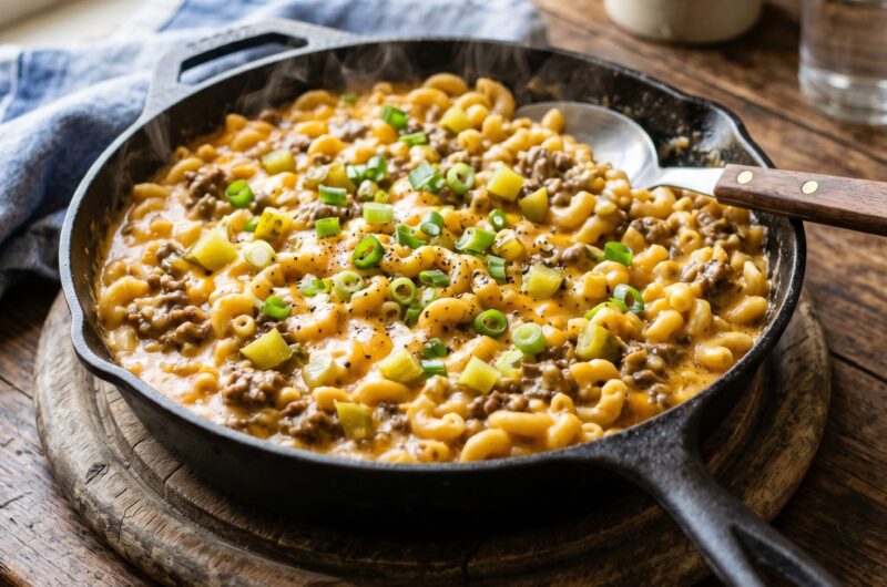 One Pan Cheeseburger Pasta