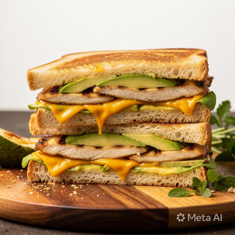 Chicken Avocado Melt Sandwich – Cheesy & Delicious