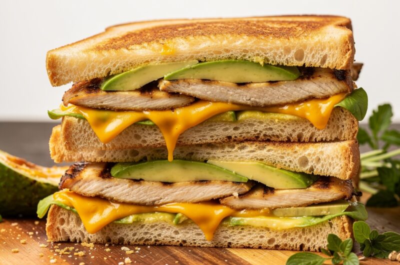 Chicken Avocado Melt Sandwich – Cheesy & Delicious