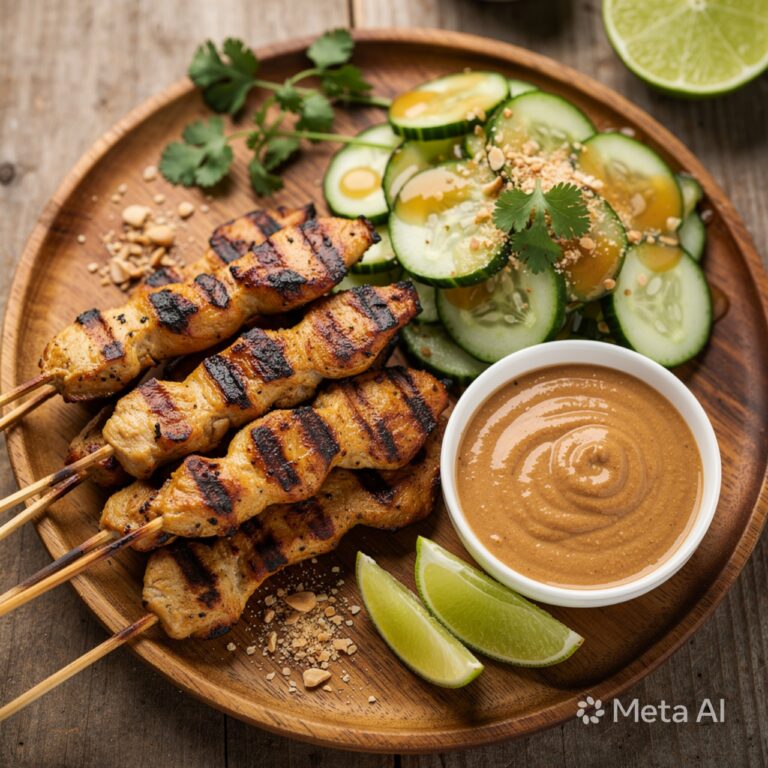 Best Chicken Satay – Creamy Peanut Sauce