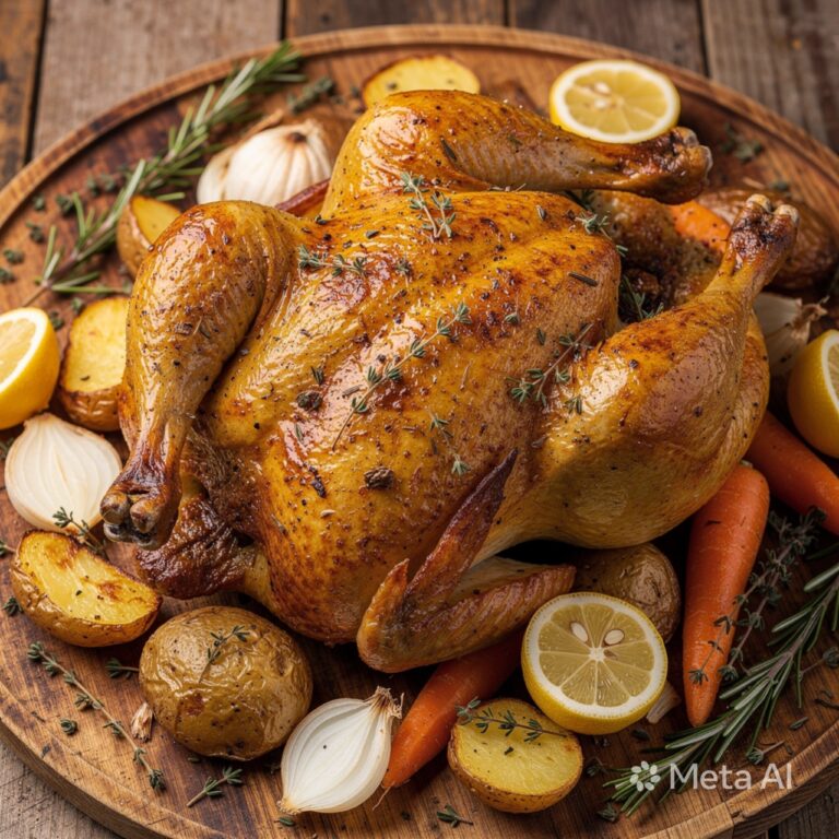 Classic Whole Roasted Chicken – Cozy Family Dinner
