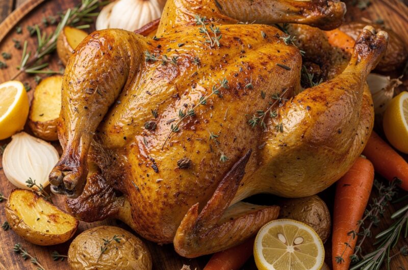 Classic Whole Roasted Chicken – Cozy Family Dinner