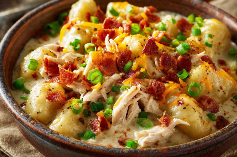 Crack Chicken Gnocchi – Creamy, Cheesy & Addictively Good