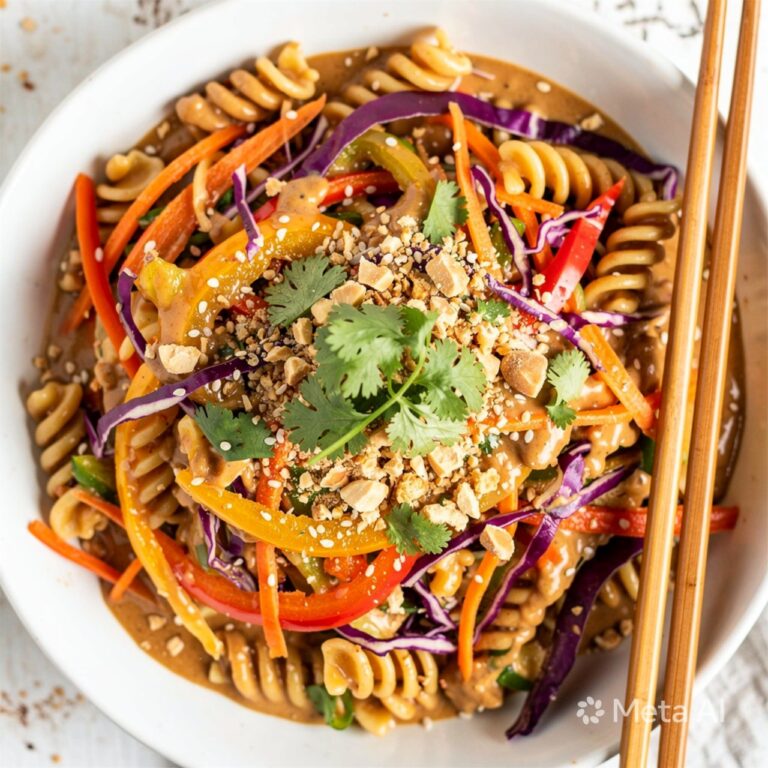Creamy Thai Peanut Pasta Salad