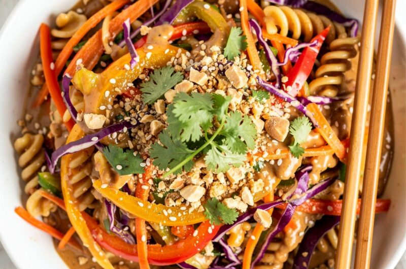 Creamy Thai Peanut Pasta Salad