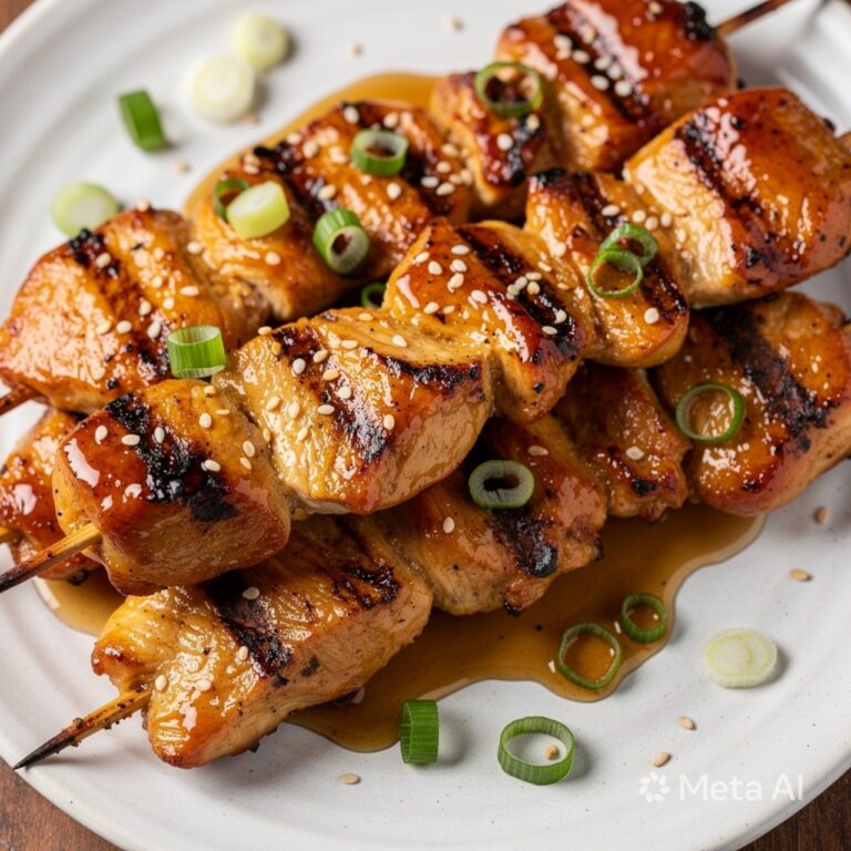 Honey Garlic Chicken Skewers