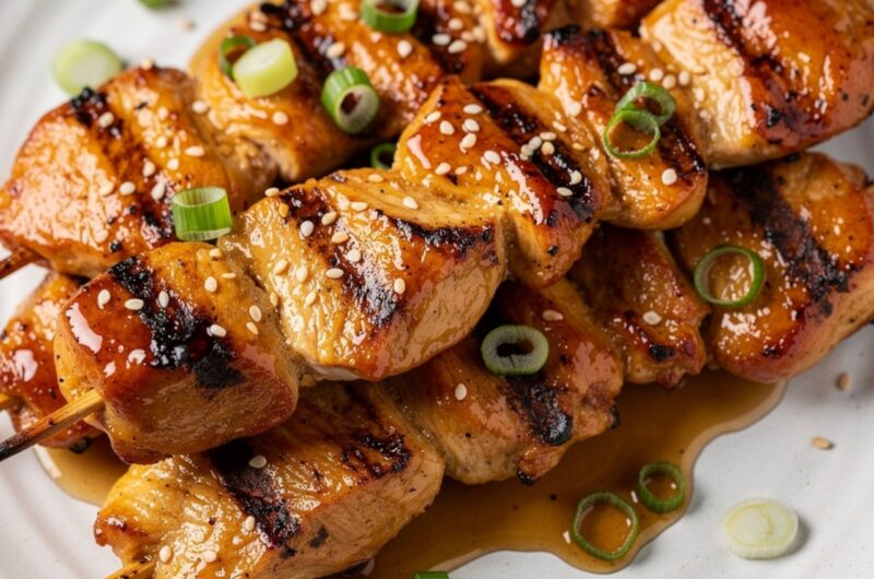 Honey Garlic Chicken Skewers