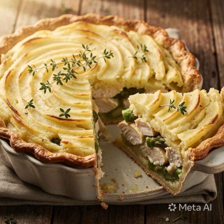 Potato Topped Chicken Asparagus Pie – Cozy Comfort Food