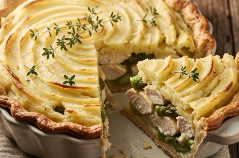 Potato Topped Chicken Asparagus Pie – Cozy Comfort Food