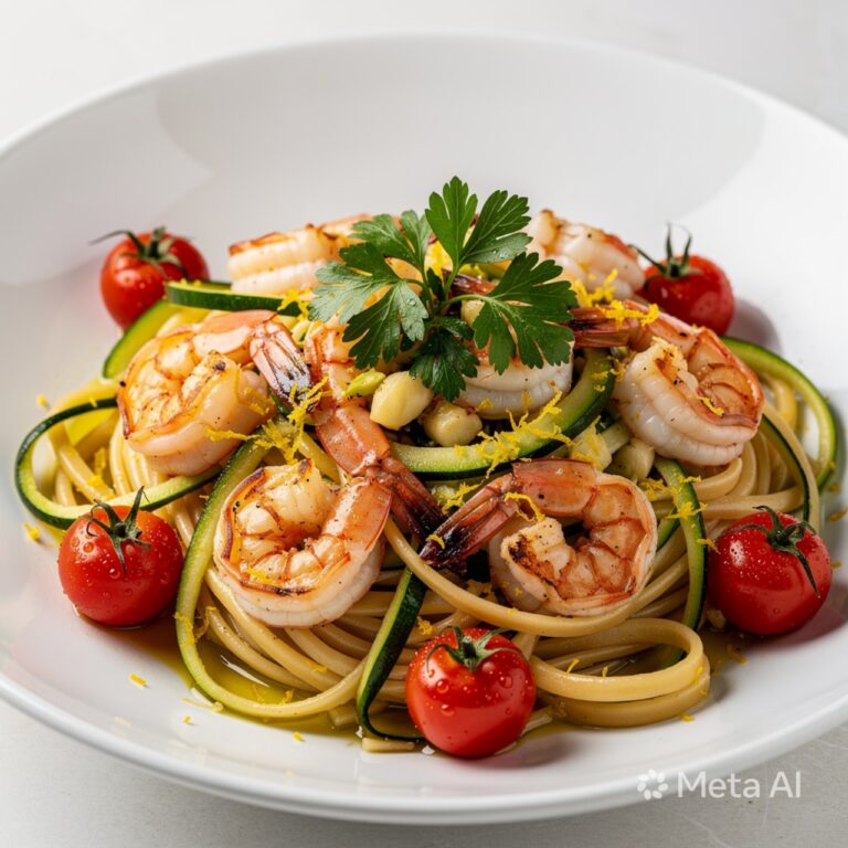 Shrimp Pasta with Tomato & Zucchini – Fresh & Easy