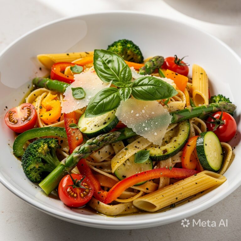 Vegetarian Pasta Primavera – Fresh & Colorful Dinner