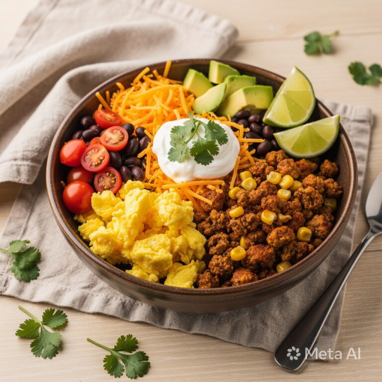 Easy Taco Turkey Breakfast Bowl Recipe